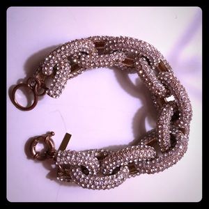 Gold pavé link bracelet!