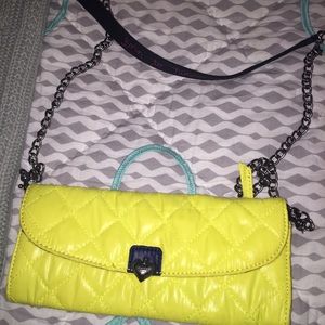 Yellow cross purse
