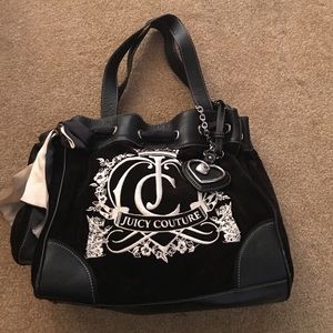 Black juicy couture velour purse