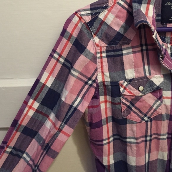 American Eagle plaid flannel shirt - Picture 2 of 4