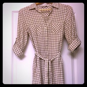 Gingham shirt-dress