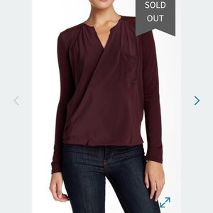 NWT The Kooples Silk Drape Blouse
