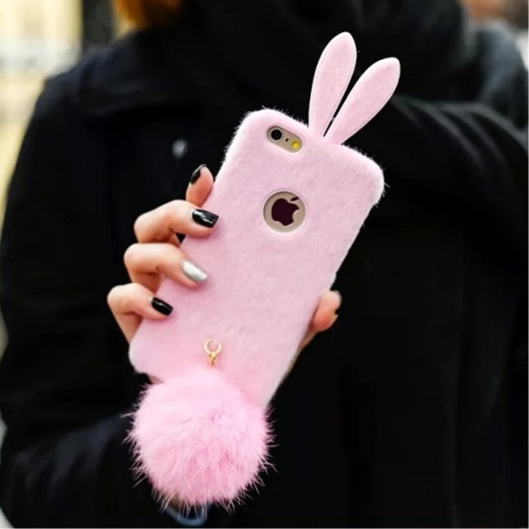 Iphone 6s rabbit bunny fur case.New