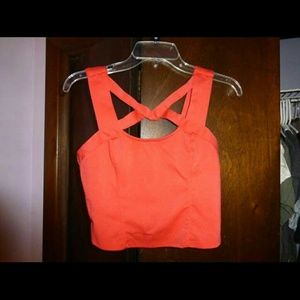 Cute coral crop top