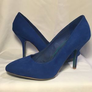 Royal Blue Suede Heels