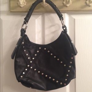 Desmo Black Leather Studded Purse