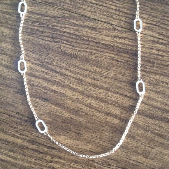 LAST CHANCE open oval long station necklace - Picture 2 of 4