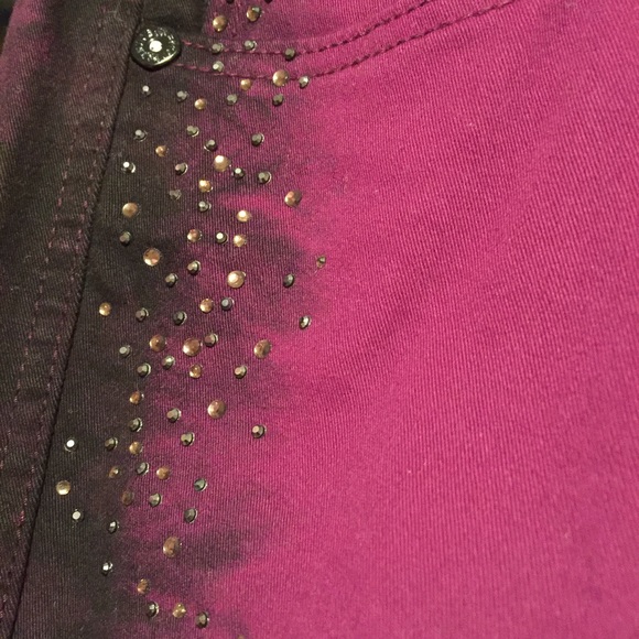 Truce jeans ombre dip dye plum and black