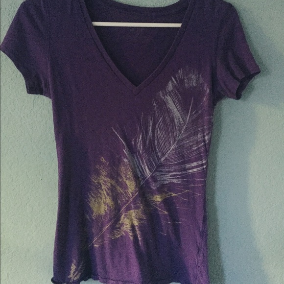 Purple V neck