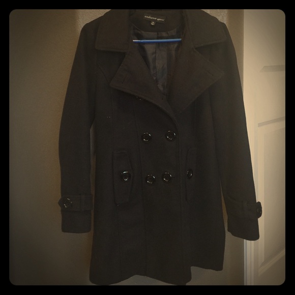 Black peacoat