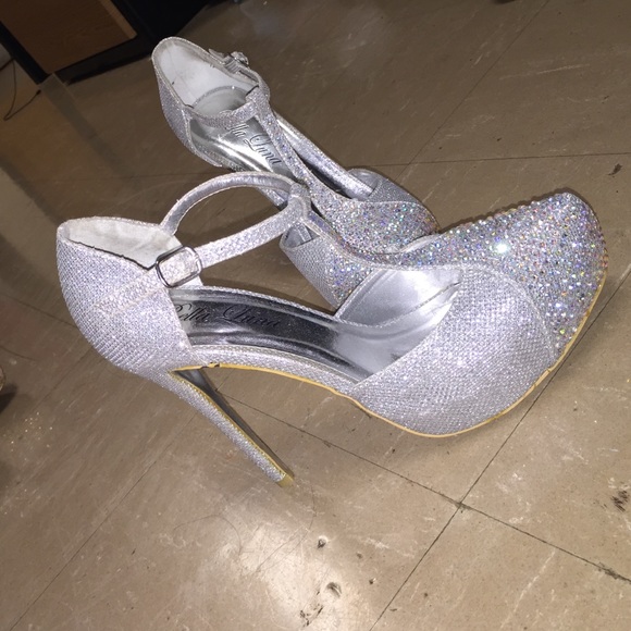 Silver Women's Studded Heels