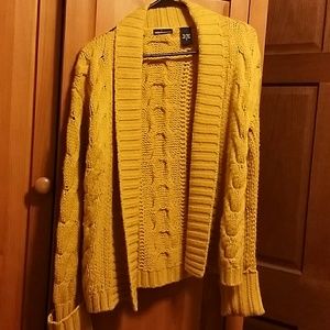 Moda cardigan sweater mustard yellow gold