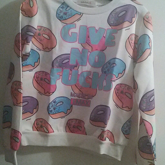 Kawaii NWT donut & f*cks sweatshirt M NWT - Picture 1 of 1