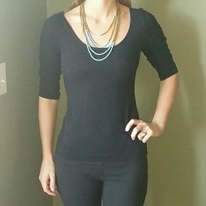 Black 3/4 sleeve Top