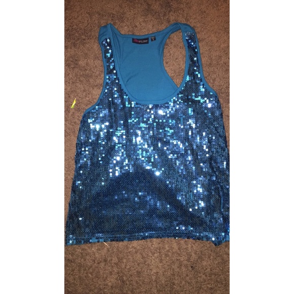 Blue sparkly shirt