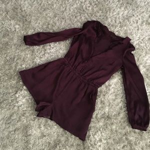 Dark burgundy romper