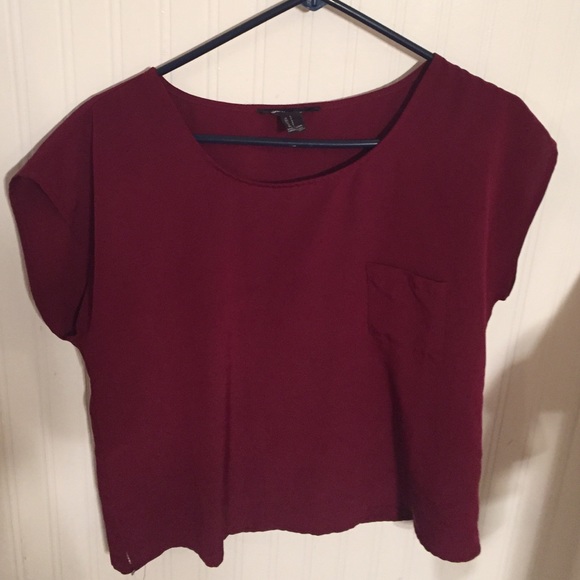 Maroon forever 21 top