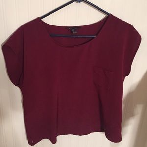Maroon forever 21 top