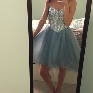 Blue homecoming dress