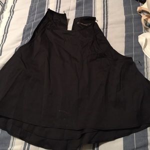 black crop halter blouse