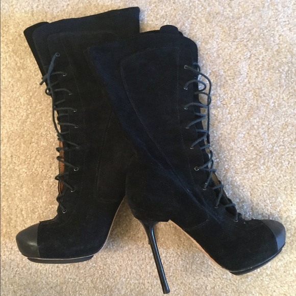 L.A.M.B sexy leather suede boots!