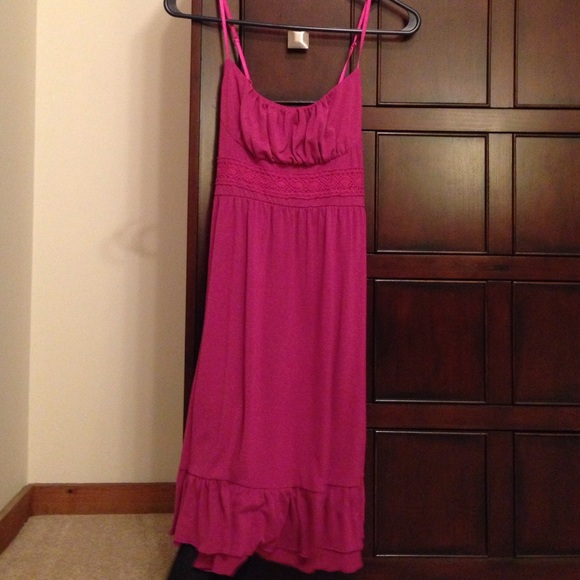 Cute Magenta Spaghetti Strap Dress