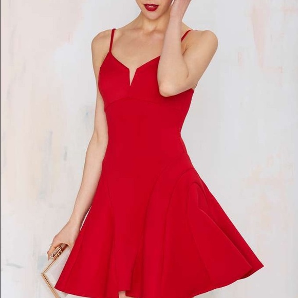 NWT Nastygal red dress M