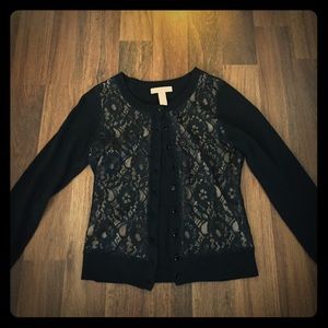 Banana Republic lace overlay cardigan