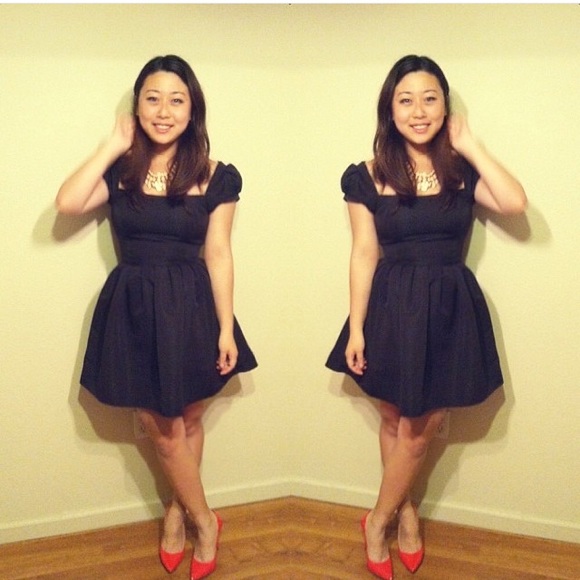 Little Black Dress: flattering A-line square neck