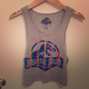 FINAL PRICE 💕 Jurassic Park rainbow crop top