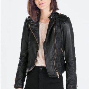Zara black leather jacket