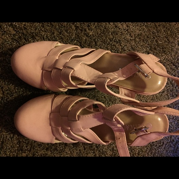 Nude baby pink heels