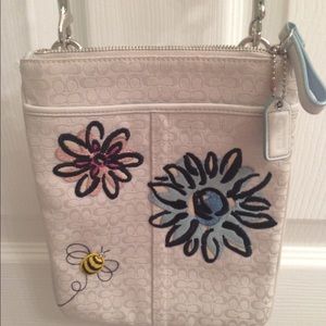 Coach Embroidered Cross Body Purse