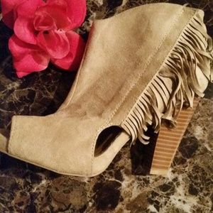 New Fringe Open Toe Shoe Boots