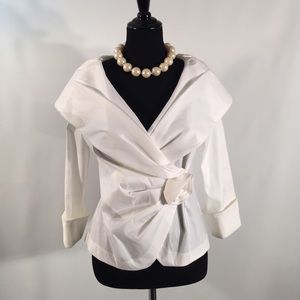 Jackie Jon of New York Evening Wear Wrap Blouse