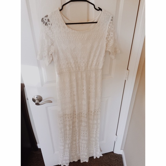 Lovely White Lace Maxi