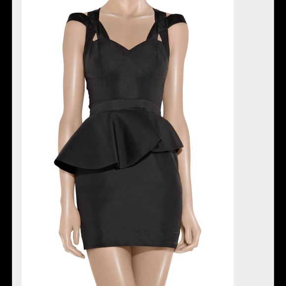 RACHEL GILBERT KAMILLA CUTOUT SILK-TAFFETA DRESS