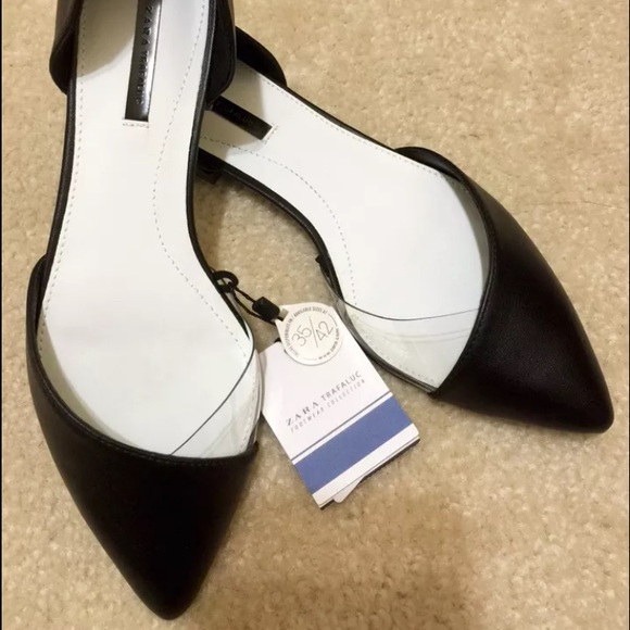 Zara black/clear flats
