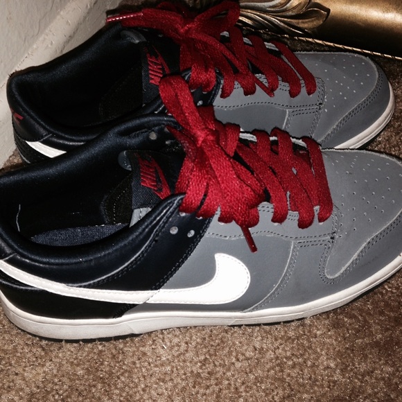 Nike dunks red and grey classic dunk 6y or 6