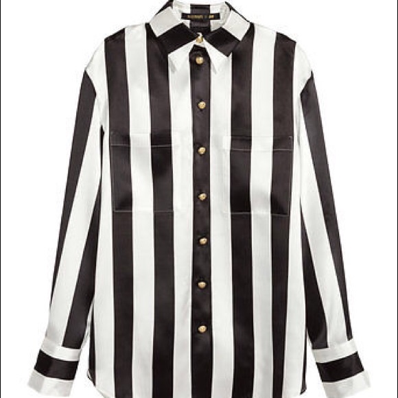 Balmain X H&M striped blouse size 6