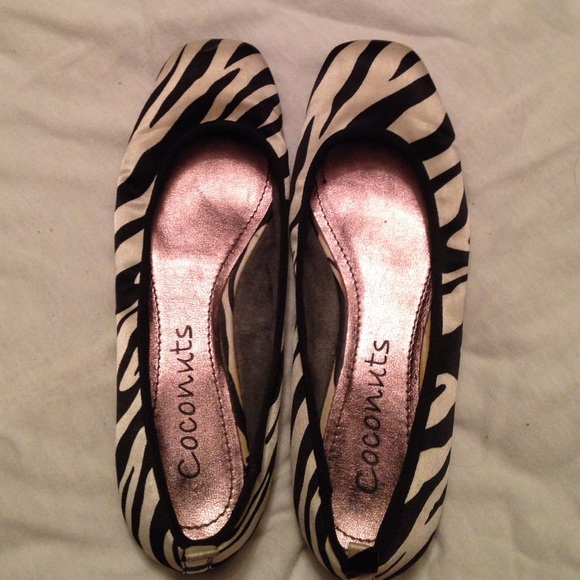 Coconuts Shoes - Zebra stripe flats