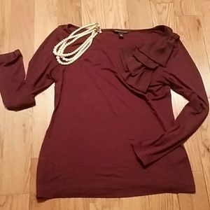 SALE!!  Plum Banana Republic  Bow Shoulder top