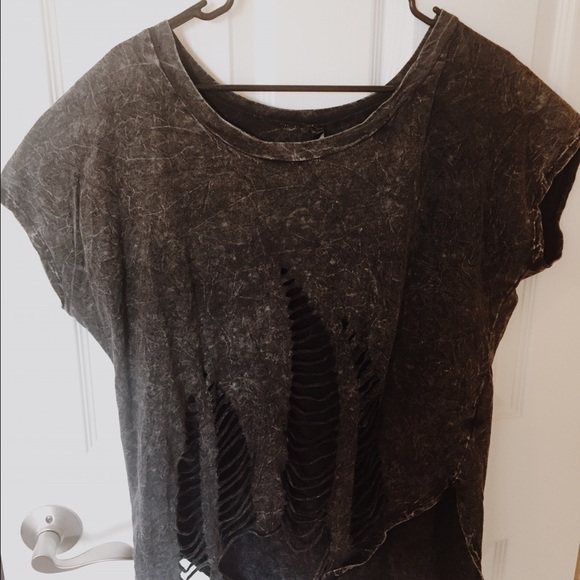 Clawed Acid Wash Statement Shirt