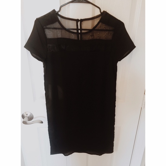 Romwe Sheer Mesh Loose Dress