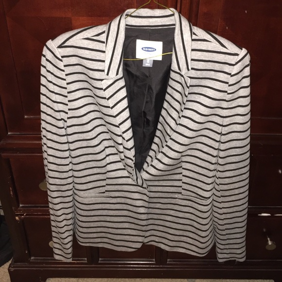 Black and Grey striped blazer