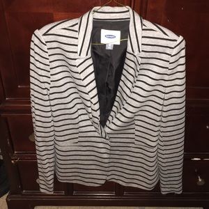 Black and Grey striped blazer