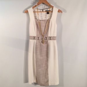 White House Black Market tweed and knit dress