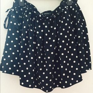 Forever 21 black polka dot skirt