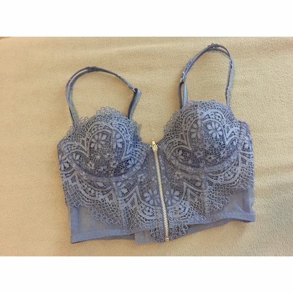 Blue longline bra