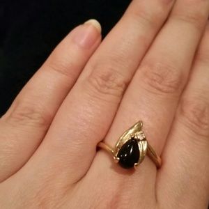 Vintage gold plated cocktail ring